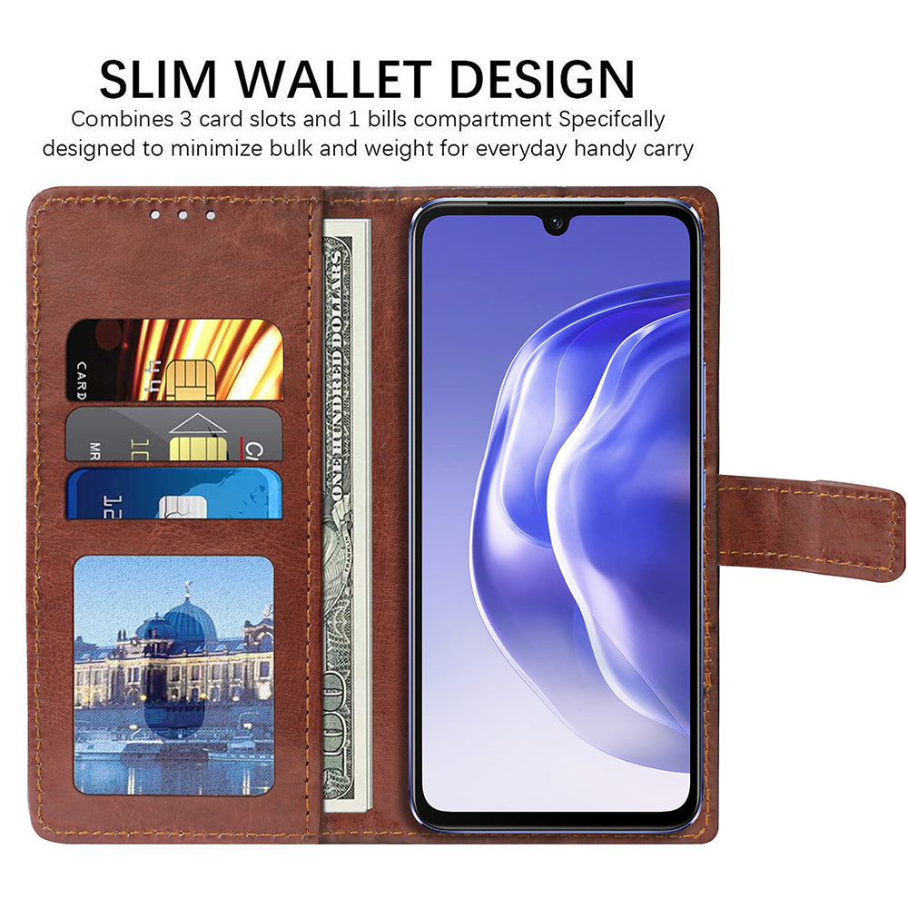 Premium Wallet Flip Cover for Vivo V21 4G