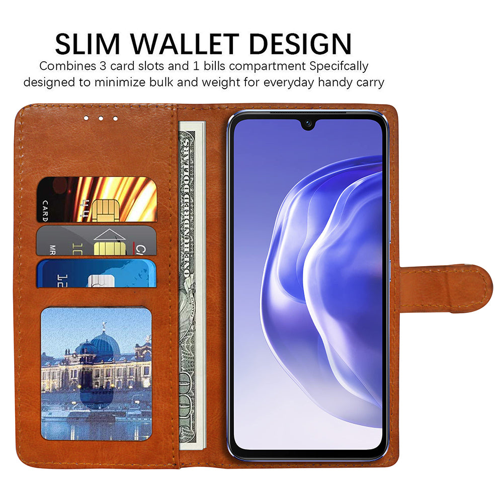 Premium Wallet Flip Cover for Vivo V21 4G