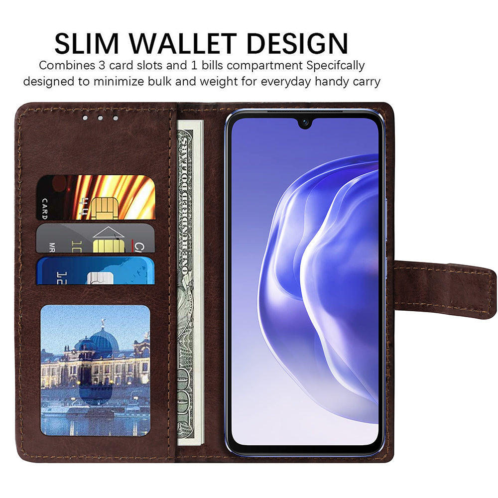 Premium Wallet Flip Cover for Vivo V21 4G