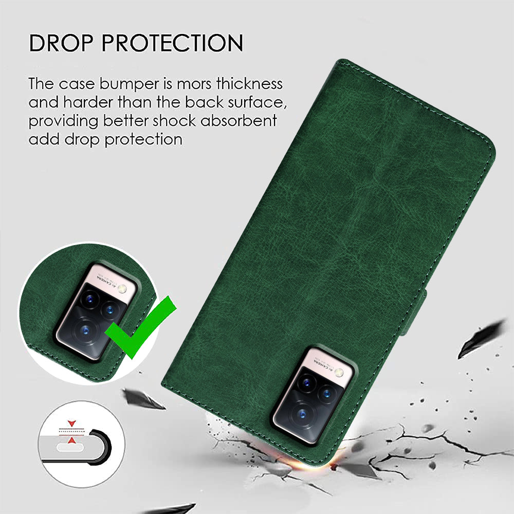 Premium Wallet Flip Cover for Vivo V21 4G