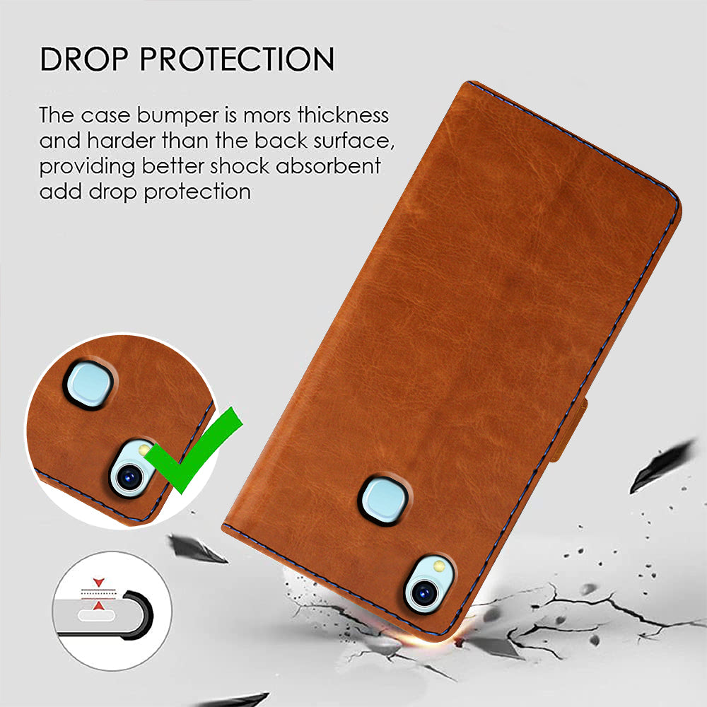Premium Wallet Flip Cover for Vivo Y1s 4G