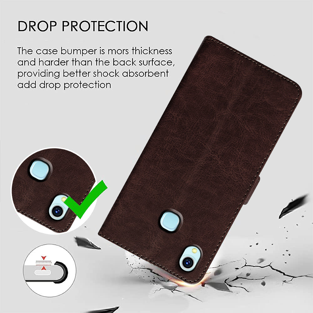 Premium Wallet Flip Cover for Vivo Y1s 4G