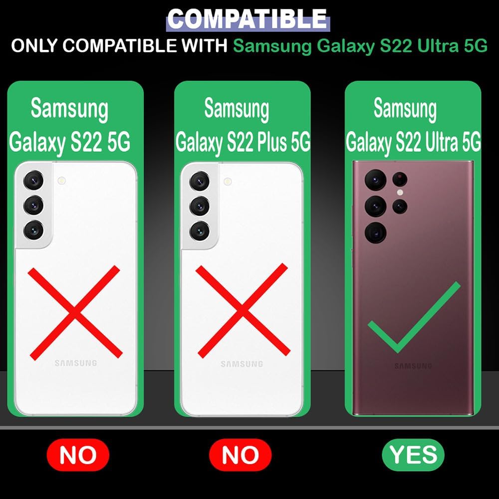 Premium Wallet Flip Cover for Samsung Galaxy S22 Ultra 5G