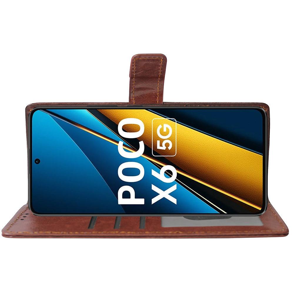 Premium Wallet Flip Cover for Poco X6 5G