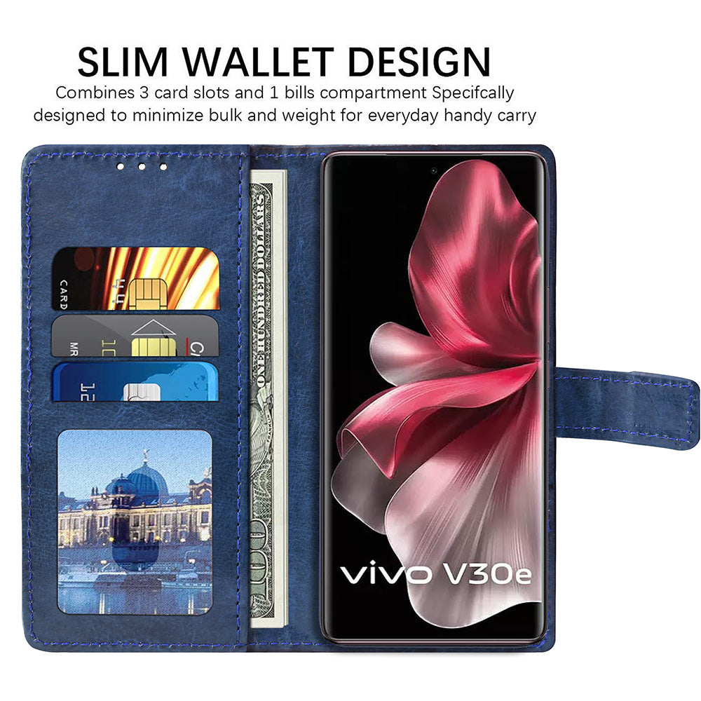 Premium Wallet Flip Cover for Vivo V30e 5G