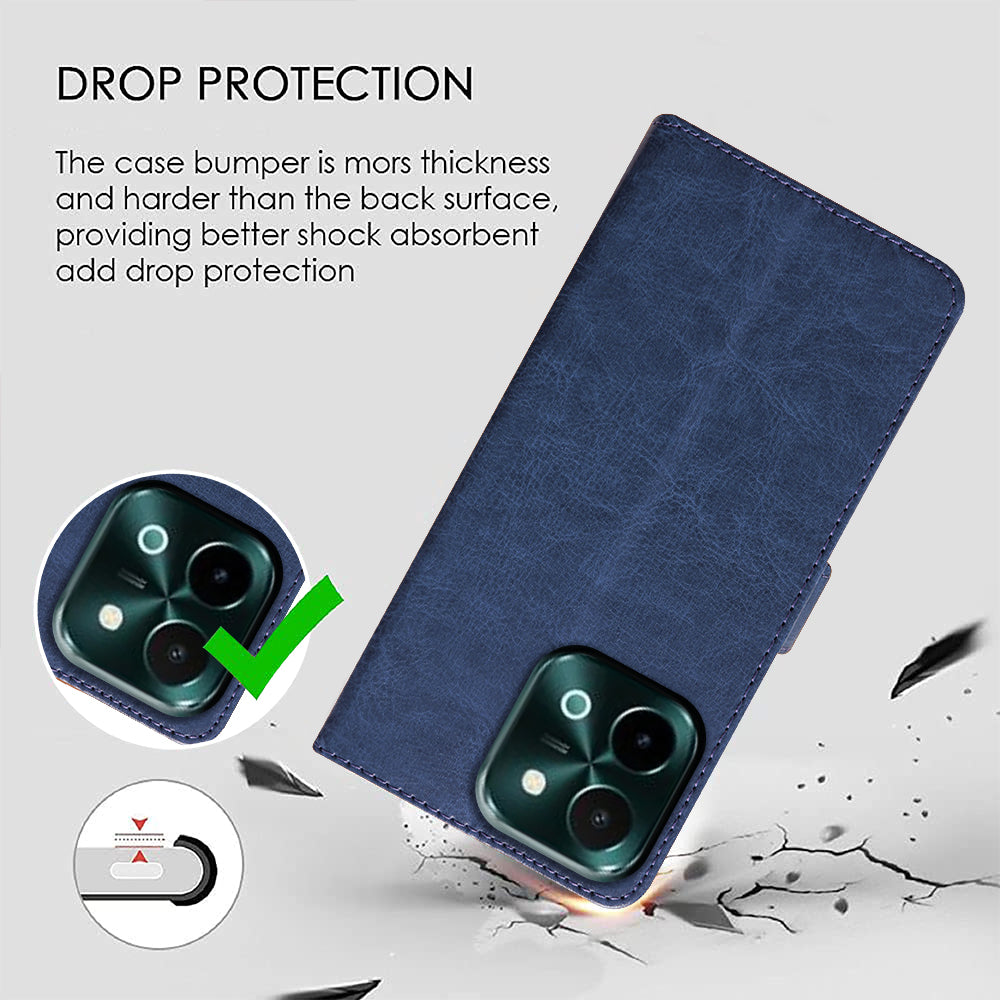 Premium Wallet Flip Cover for Vivo Y28 4G