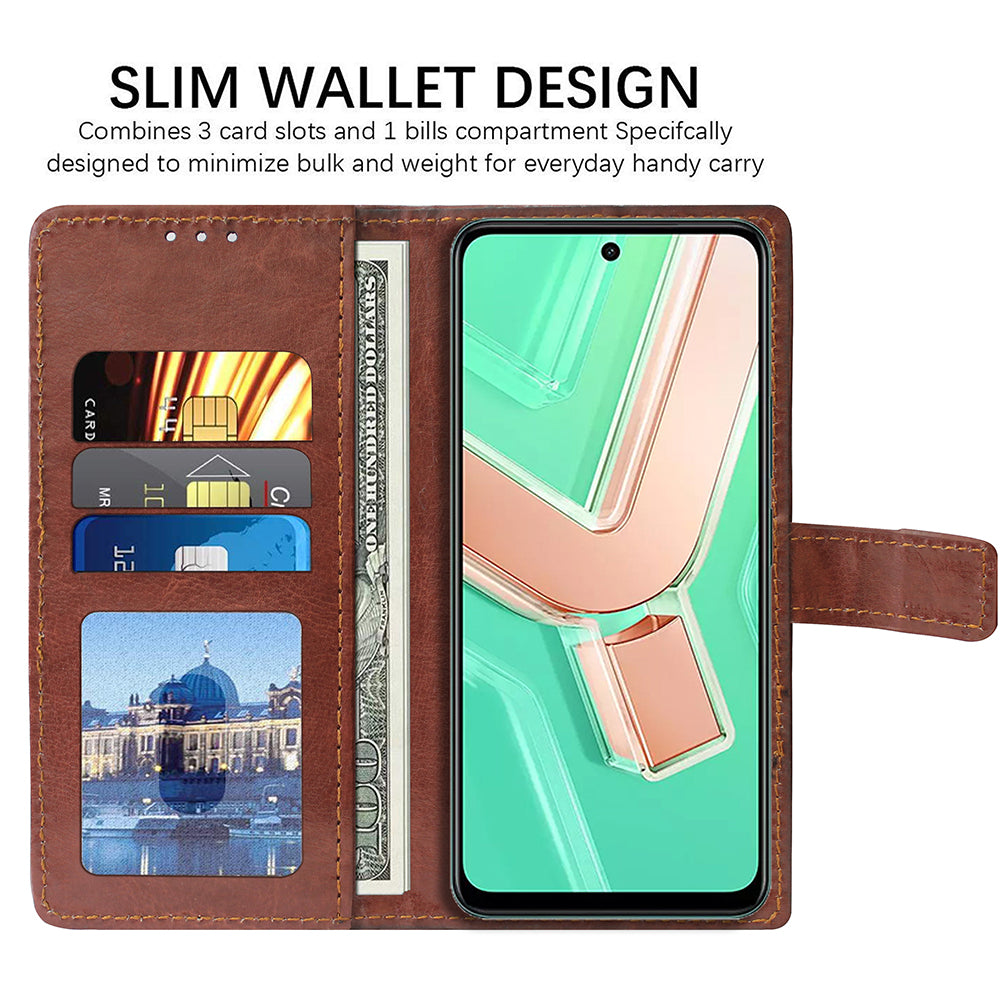 Premium Wallet Flip Cover for Vivo Y28 4G