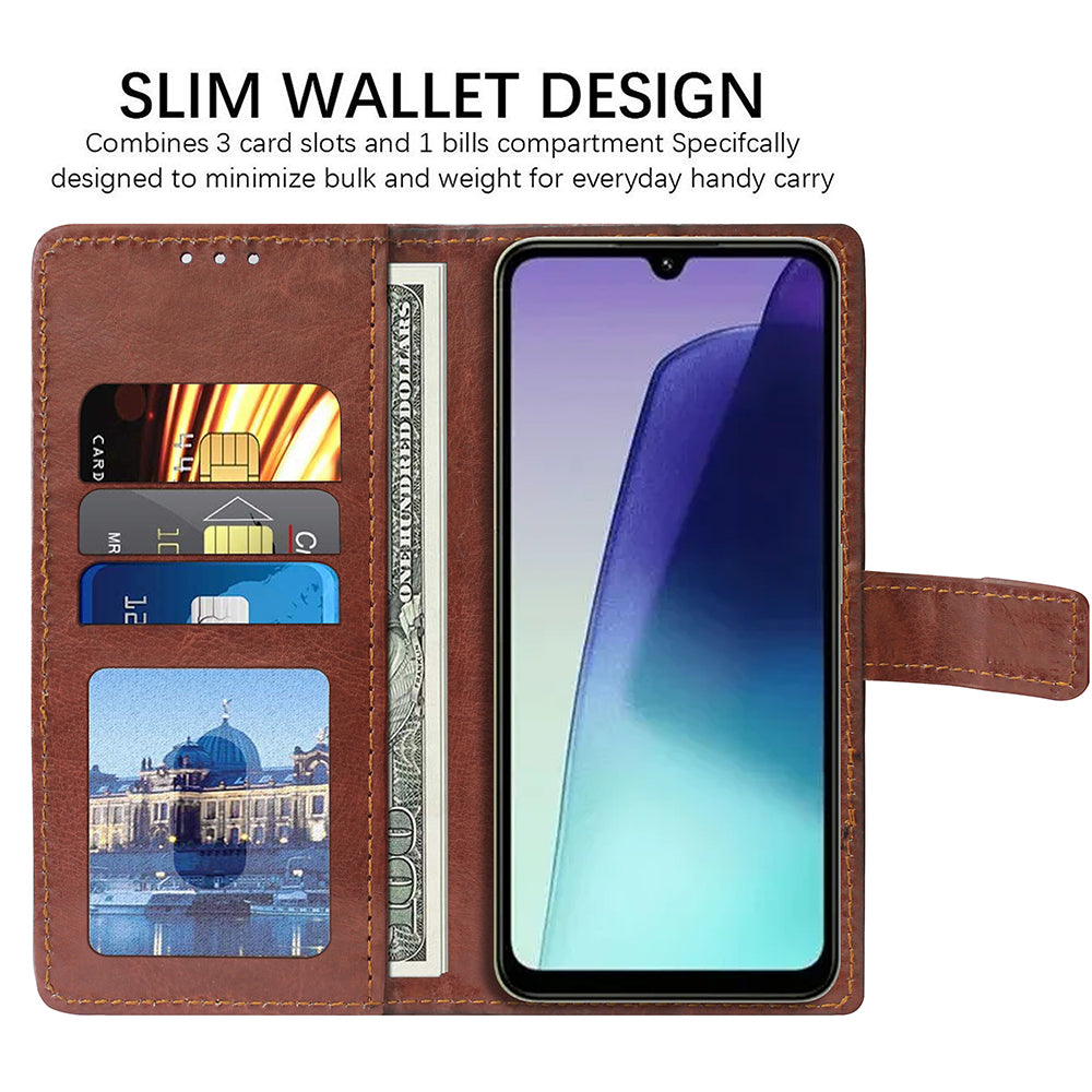 Premium Wallet Flip Cover for Mi Redmi A4 5G / 14C 5G / 14R 5G / Poco C75 5G