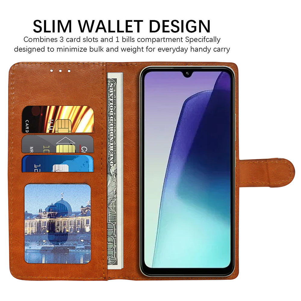 Premium Wallet Flip Cover for Mi Redmi A4 5G / 14C 5G / 14R 5G / Poco C75 5G