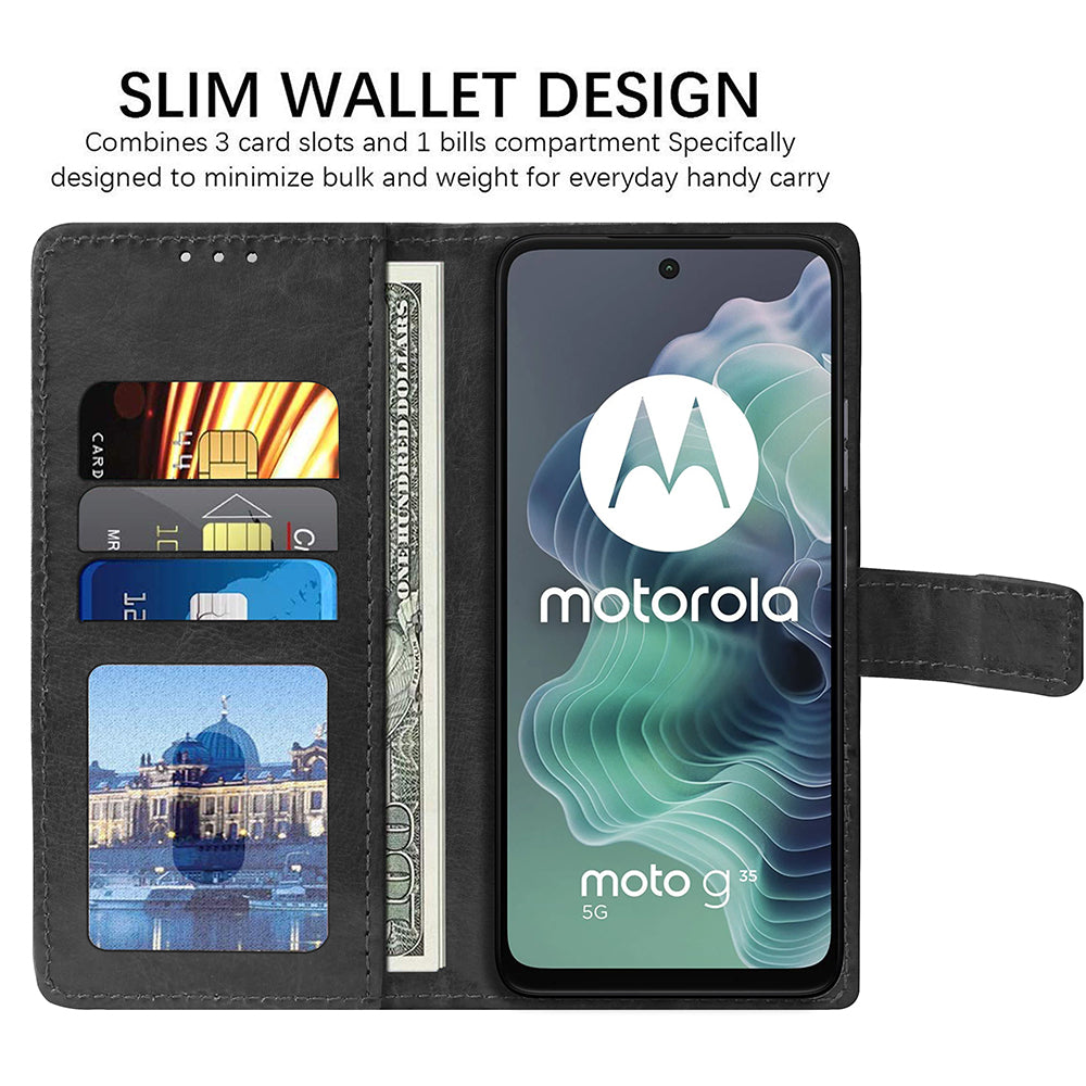 Premium Wallet Flip Cover for Motorola Moto G35 5G