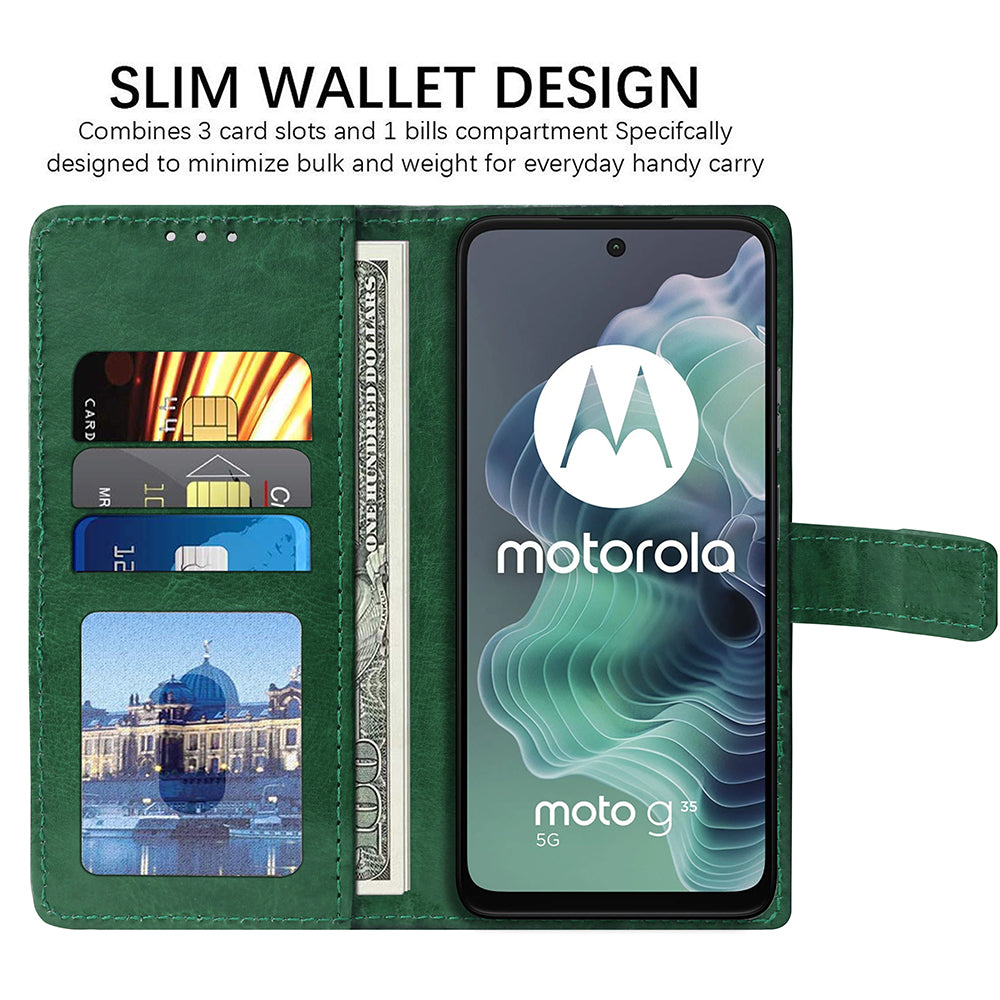 Premium Wallet Flip Cover for Motorola Moto G35 5G