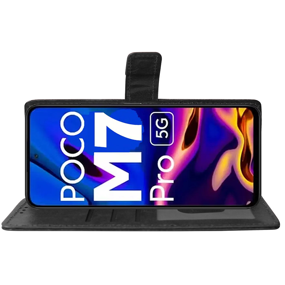 Premium Wallet Flip Cover for Poco M7 Pro 5G