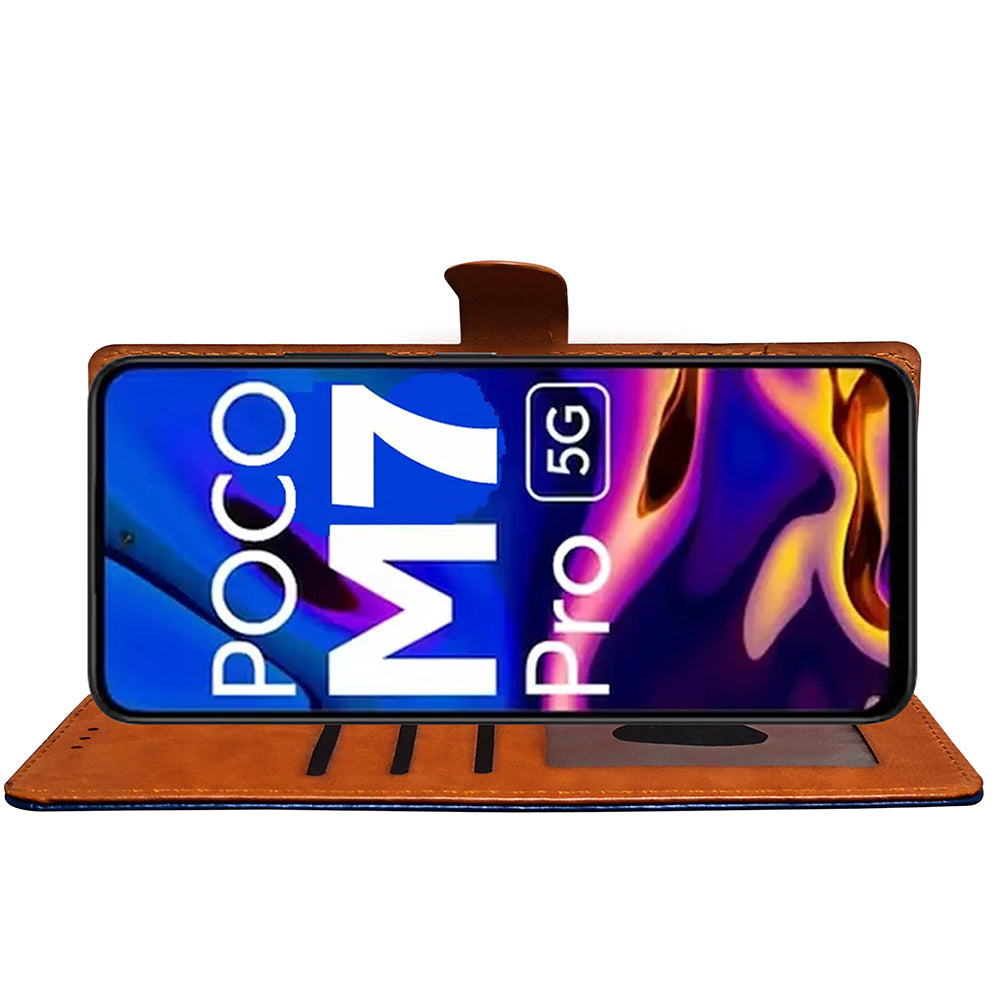 Premium Wallet Flip Cover for Poco M7 Pro 5G