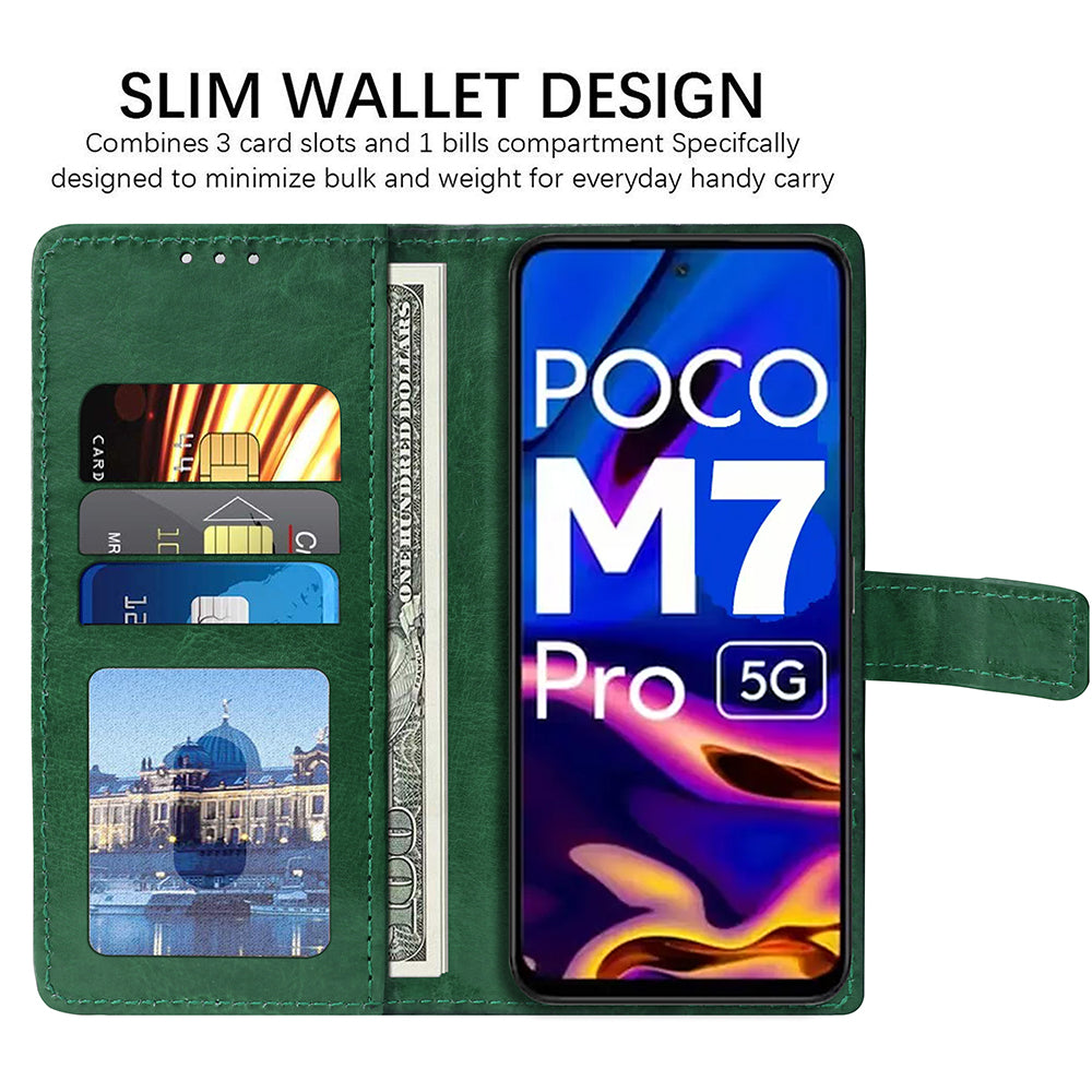 Premium Wallet Flip Cover for Poco M7 Pro 5G