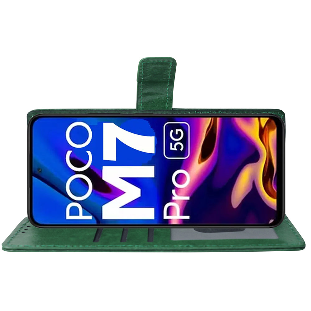 Premium Wallet Flip Cover for Poco M7 Pro 5G