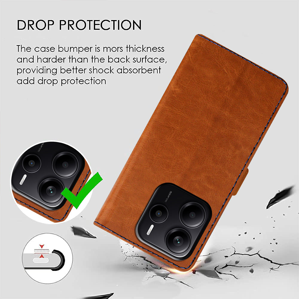 Premium Wallet Flip Cover for Mi Redmi Note 14 5G