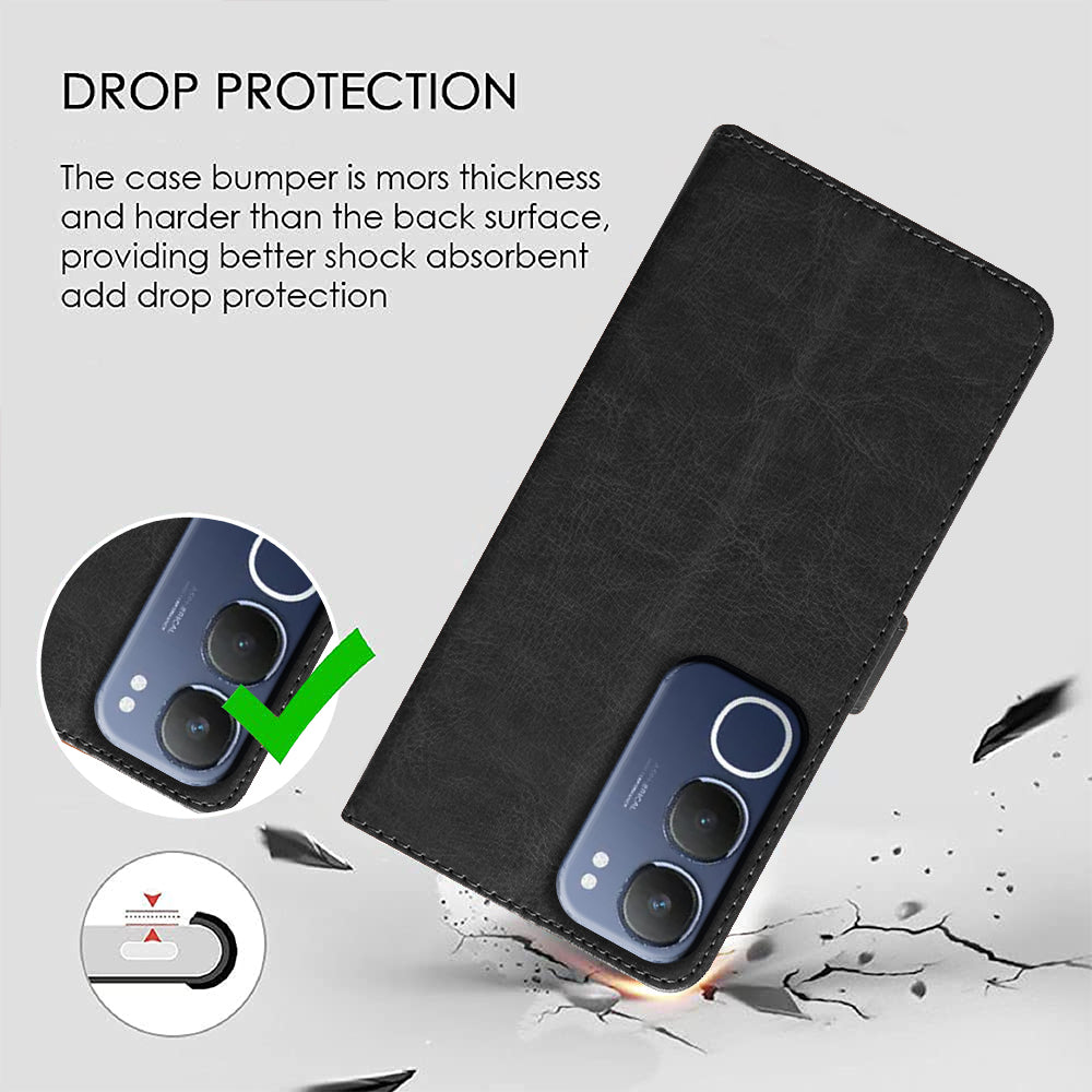 Premium Wallet Flip Cover for Vivo Y29 5G