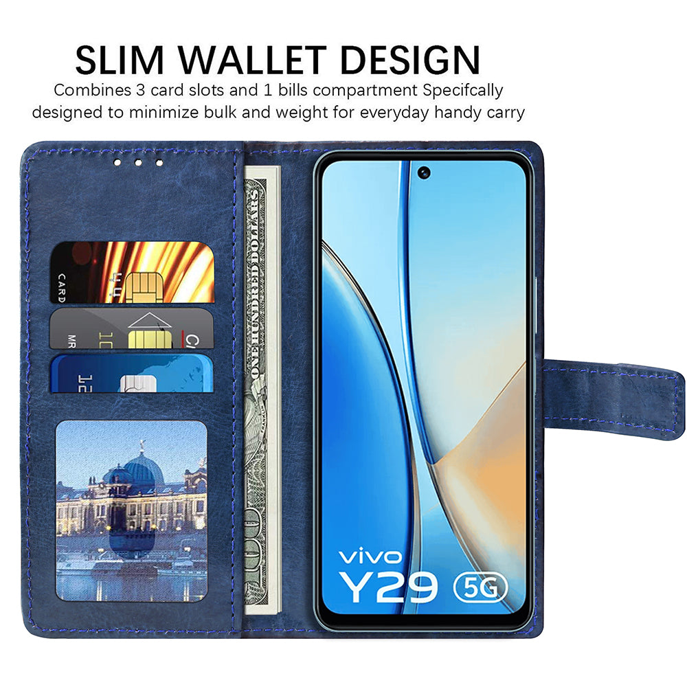 Premium Wallet Flip Cover for Vivo Y29 5G