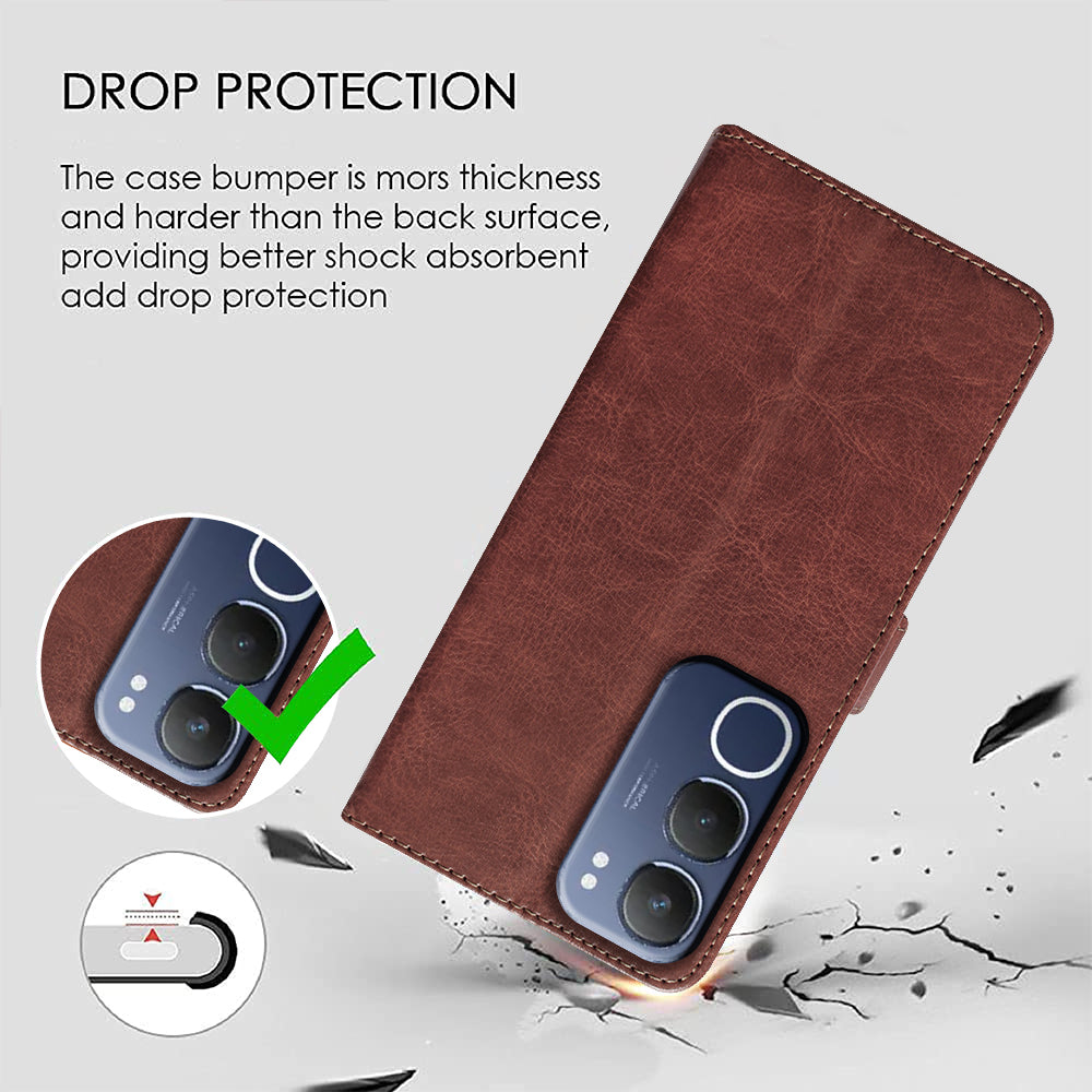 Premium Wallet Flip Cover for Vivo Y29 5G