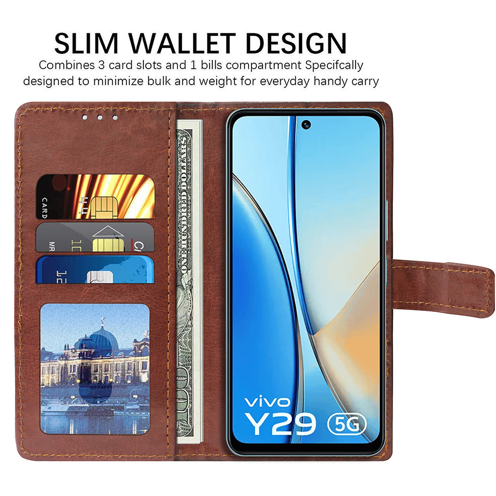 Premium Wallet Flip Cover for Vivo Y29 5G
