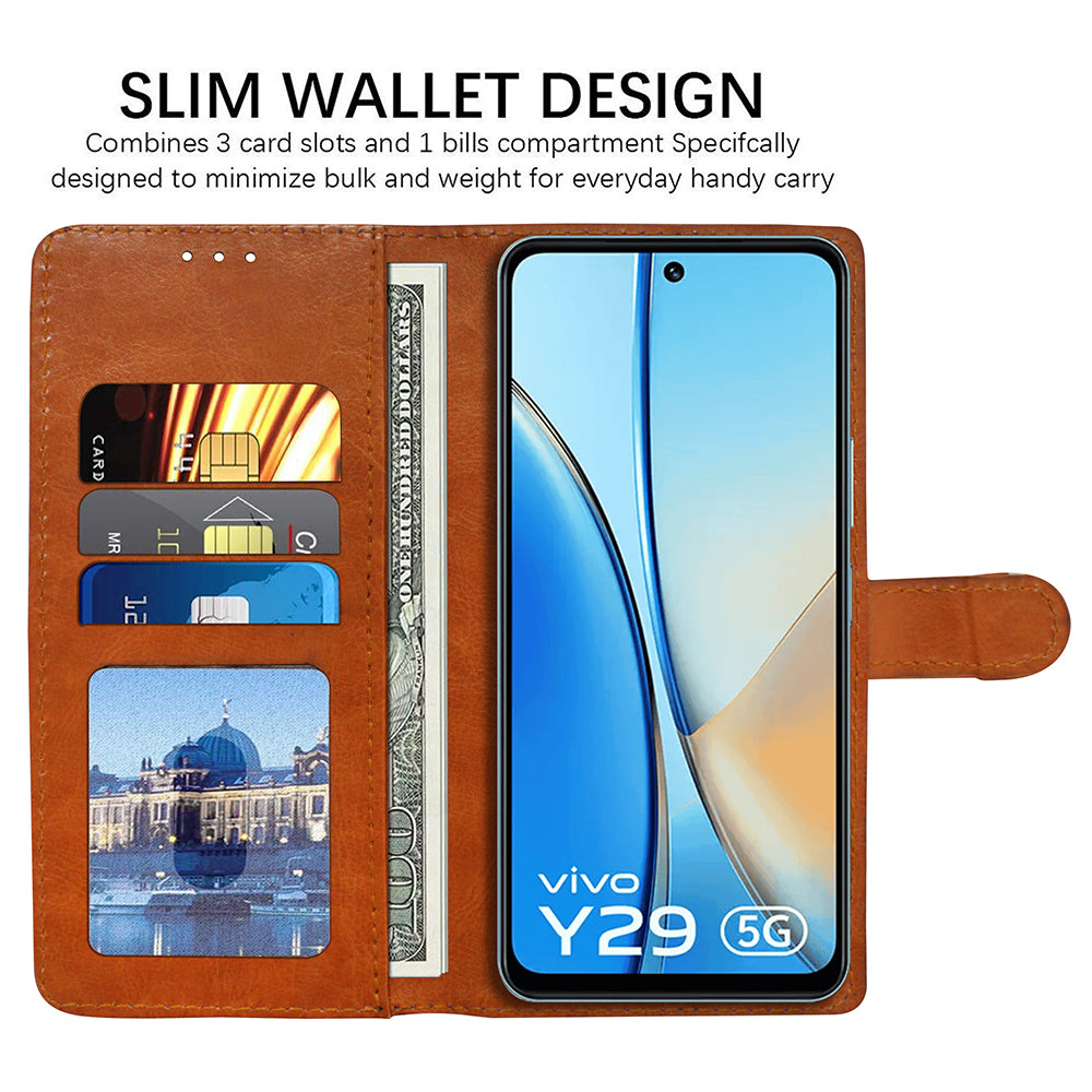 Premium Wallet Flip Cover for Vivo Y29 5G