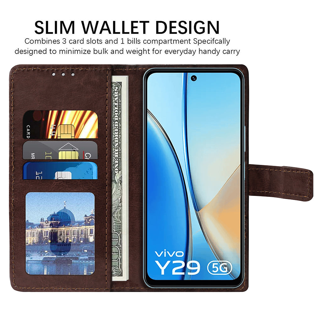 Premium Wallet Flip Cover for Vivo Y29 5G