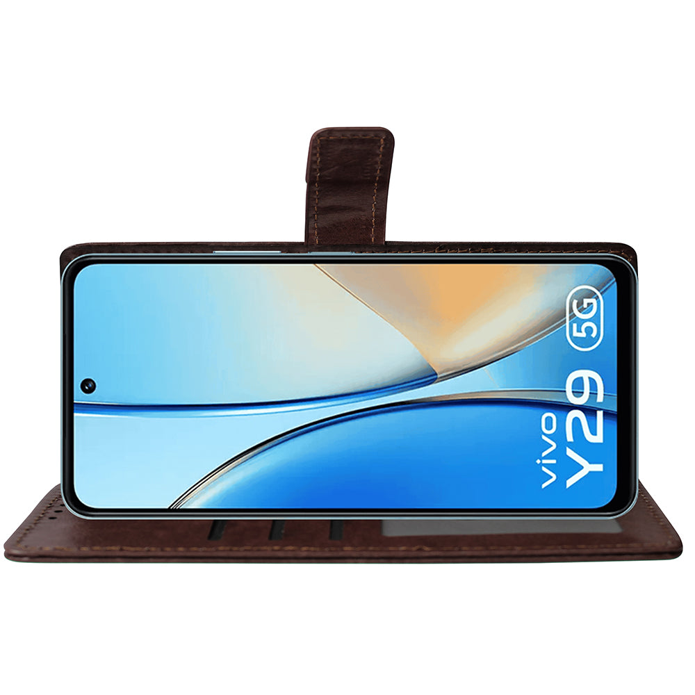 Premium Wallet Flip Cover for Vivo Y29 5G