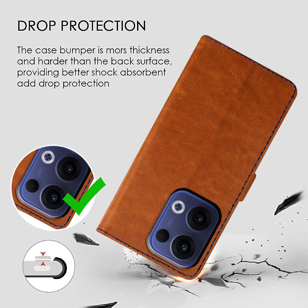 Premium Wallet Flip Cover for Oppo Reno13 5G
