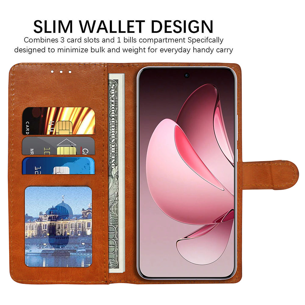Premium Wallet Flip Cover for Oppo Reno13 Pro 5G