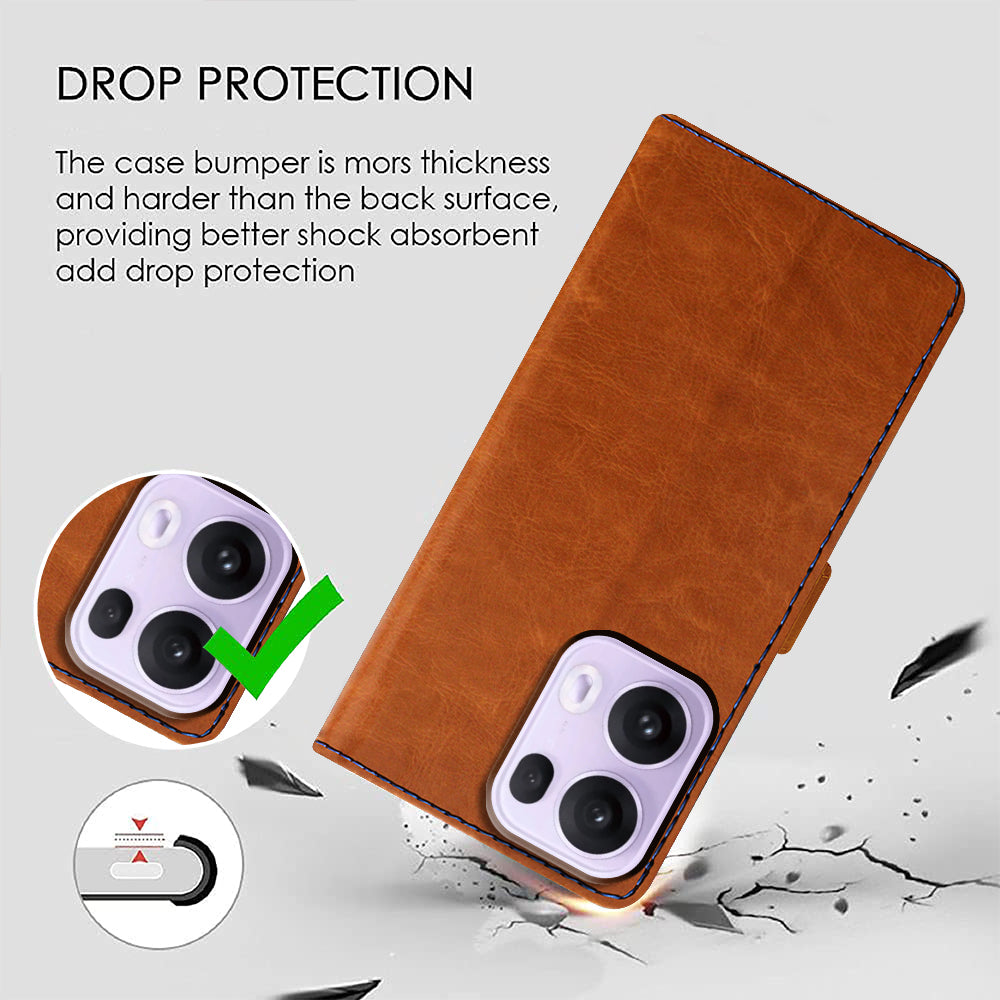 Premium Wallet Flip Cover for Oppo Reno13 Pro 5G