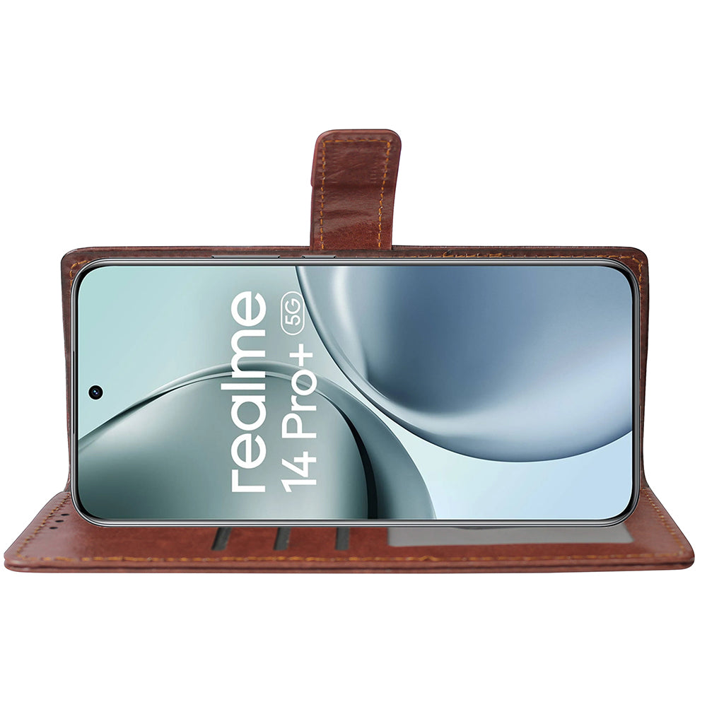 Premium Wallet Flip Cover for Realme 14 Pro Plus 5G