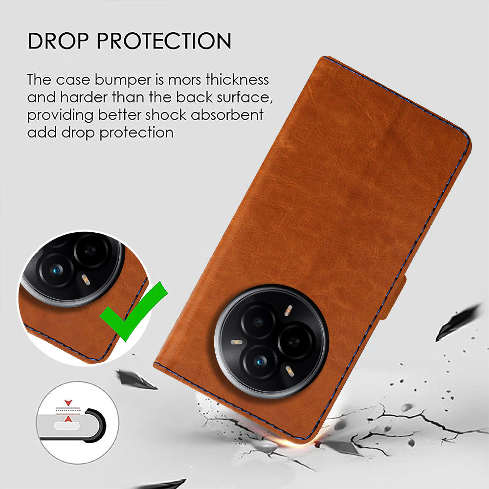 Premium Wallet Flip Cover for Realme 14 Pro Plus 5G