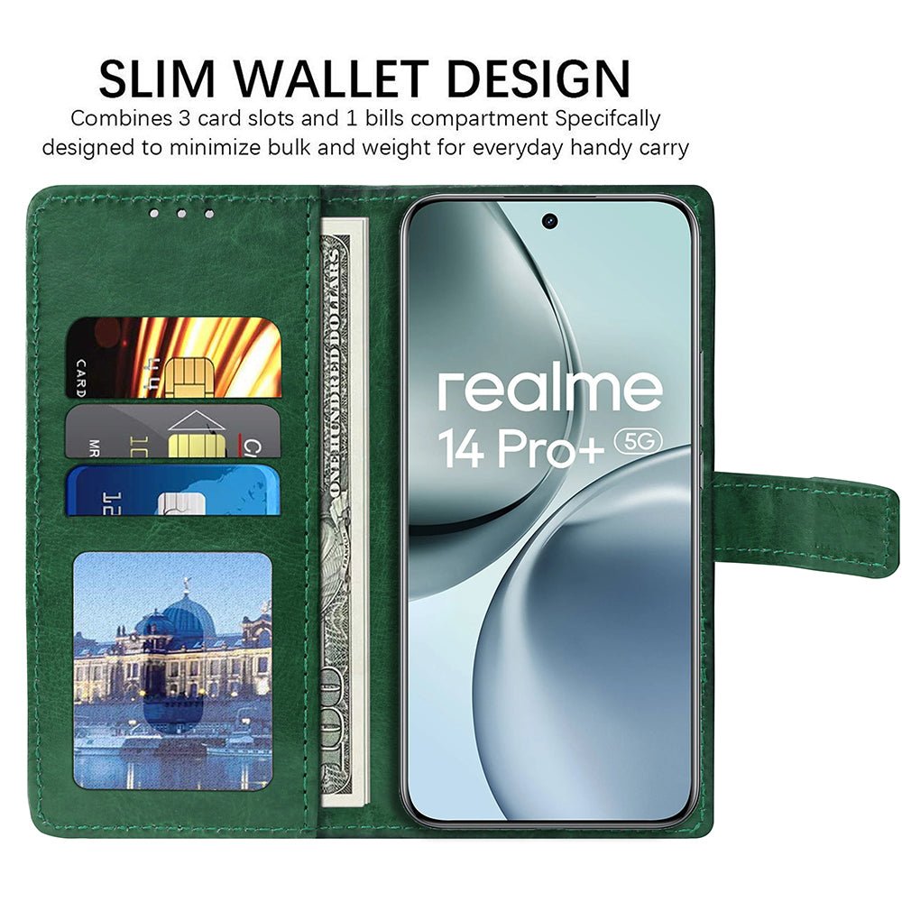 Premium Wallet Flip Cover for Realme 14 Pro Plus 5G