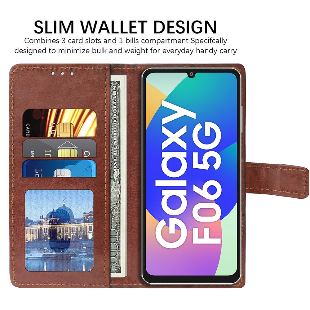 Premium Wallet Flip Cover for Samsung Galaxy F06 5G