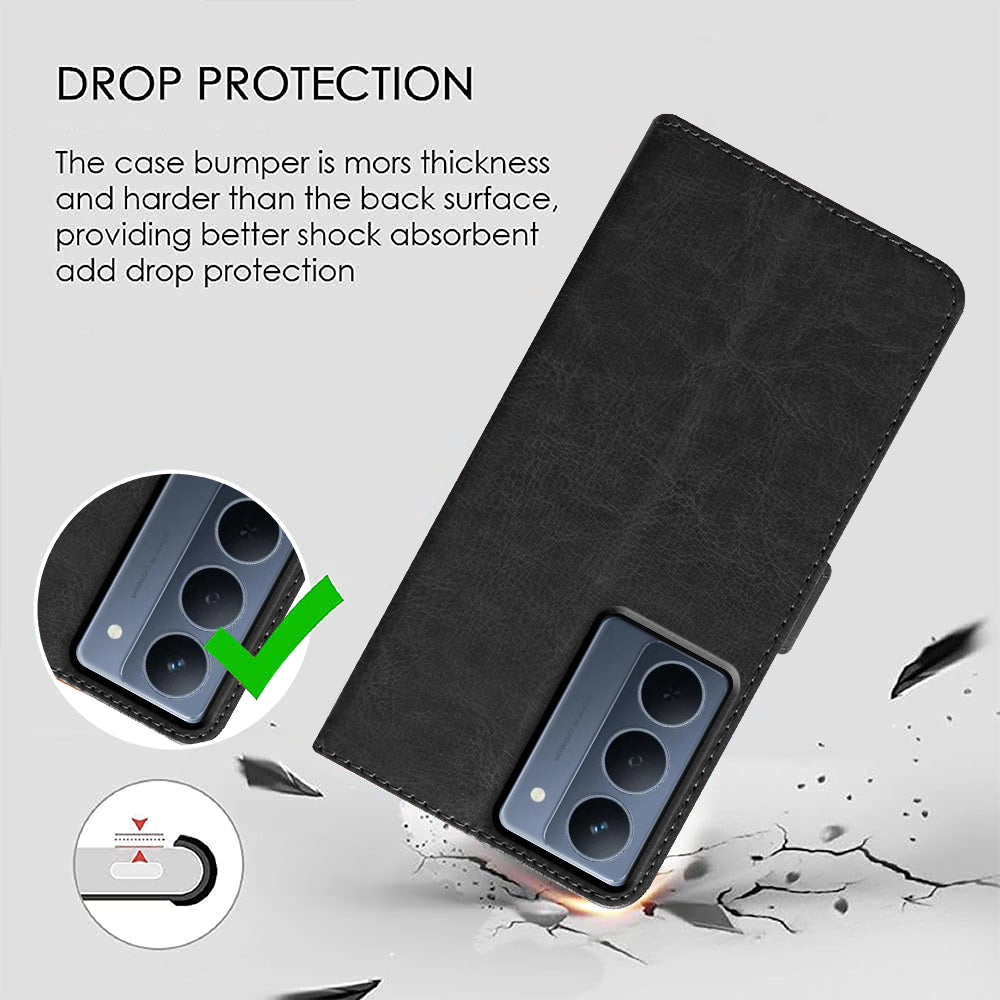 Premium Wallet Flip Cover for Realme P3x 5G / 14x 5G