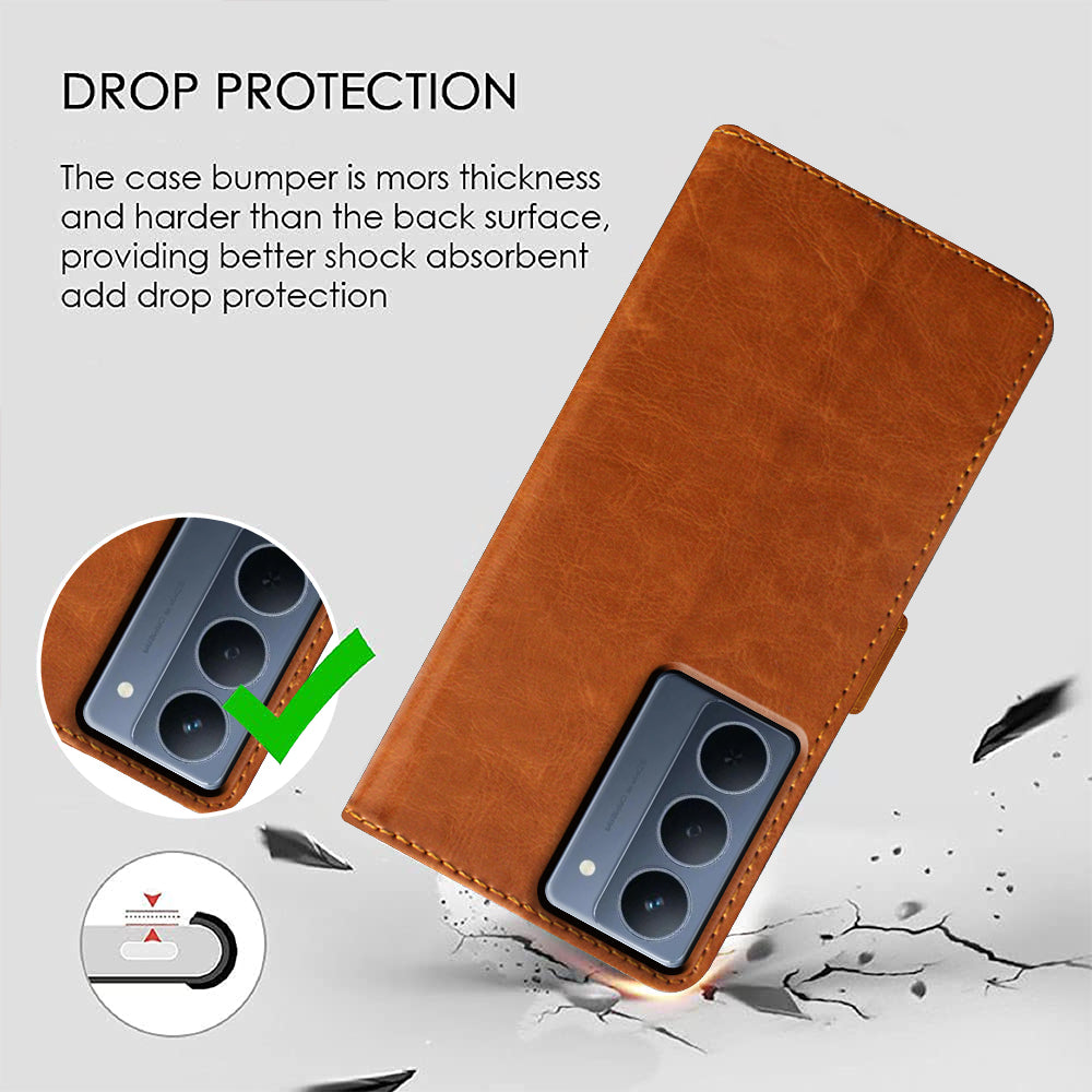 Premium Wallet Flip Cover for Realme P3x 5G / 14x 5G