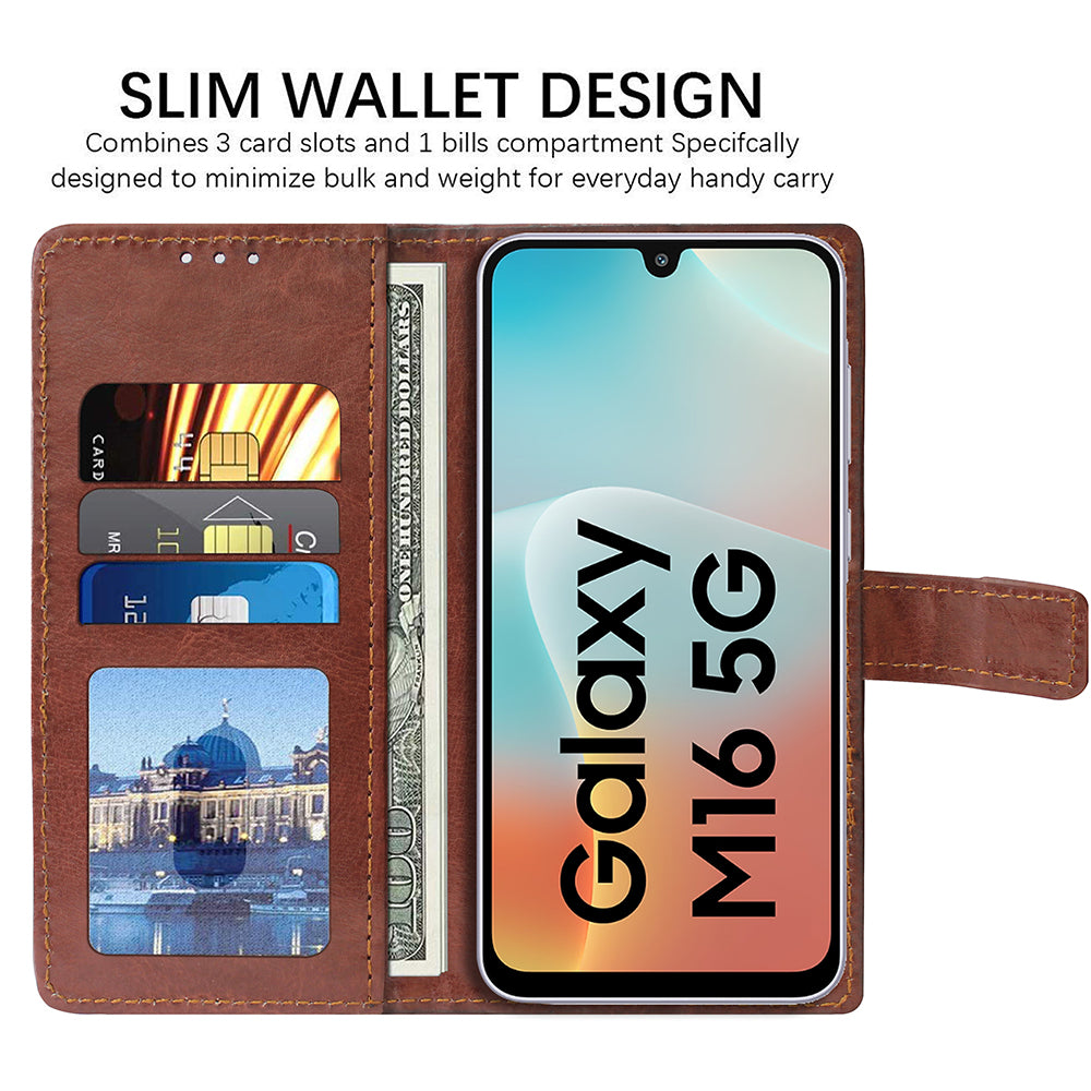 Premium Wallet Flip Cover for Samsung Galaxy M16 5G