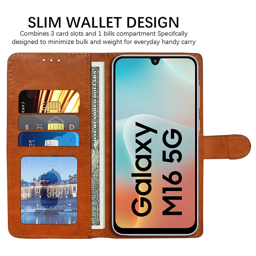 Premium Wallet Flip Cover for Samsung Galaxy M16 5G