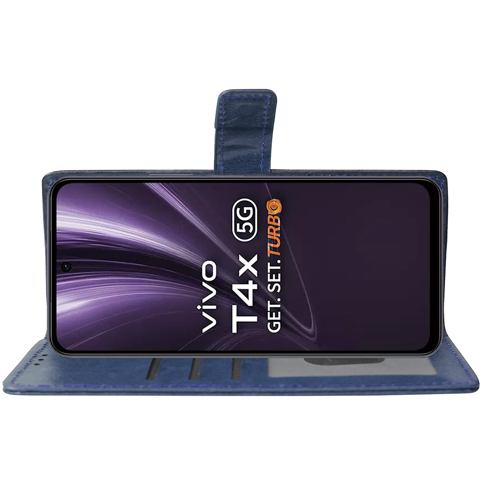 Premium Wallet Flip Cover for Vivo T4x 5G