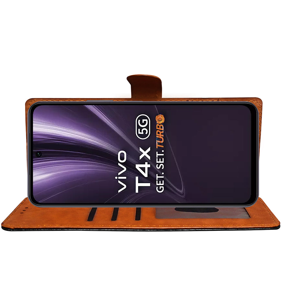 Premium Wallet Flip Cover for Vivo T4x 5G