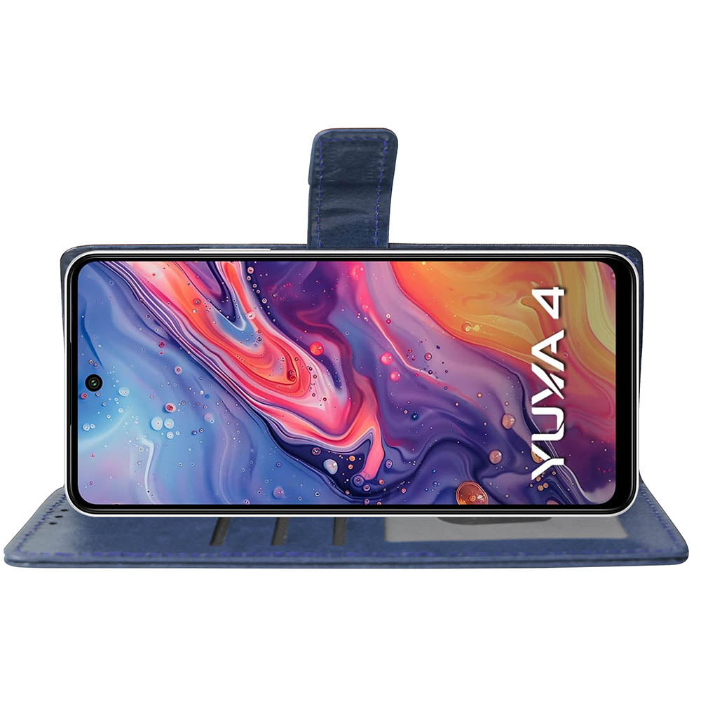 Premium Wallet Flip Cover for Lava Yuva 4 4G