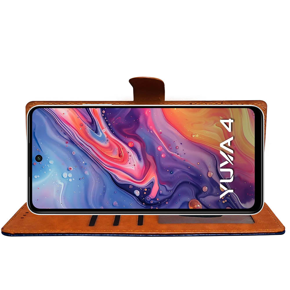 Premium Wallet Flip Cover for Lava Yuva 4 4G