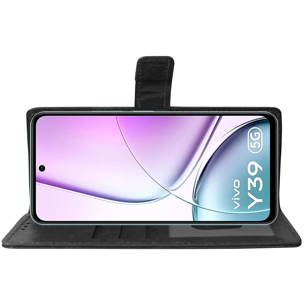 Premium Wallet Flip Cover for Vivo Y39 5G / Y300i 5G