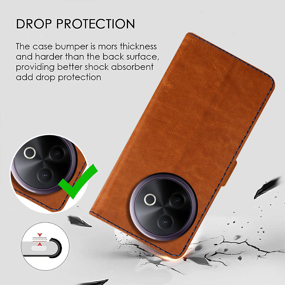 Premium Wallet Flip Cover for Vivo Y39 5G / Y300i 5G