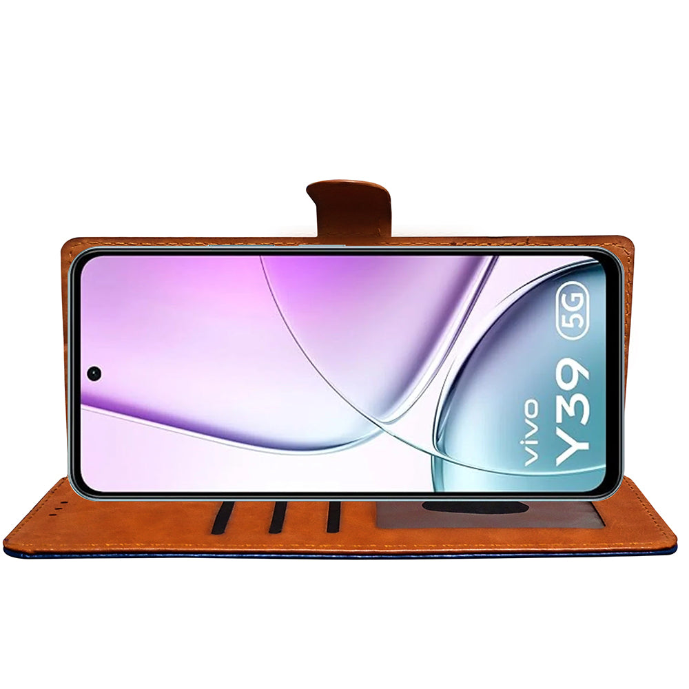 Premium Wallet Flip Cover for Vivo Y39 5G / Y300i 5G