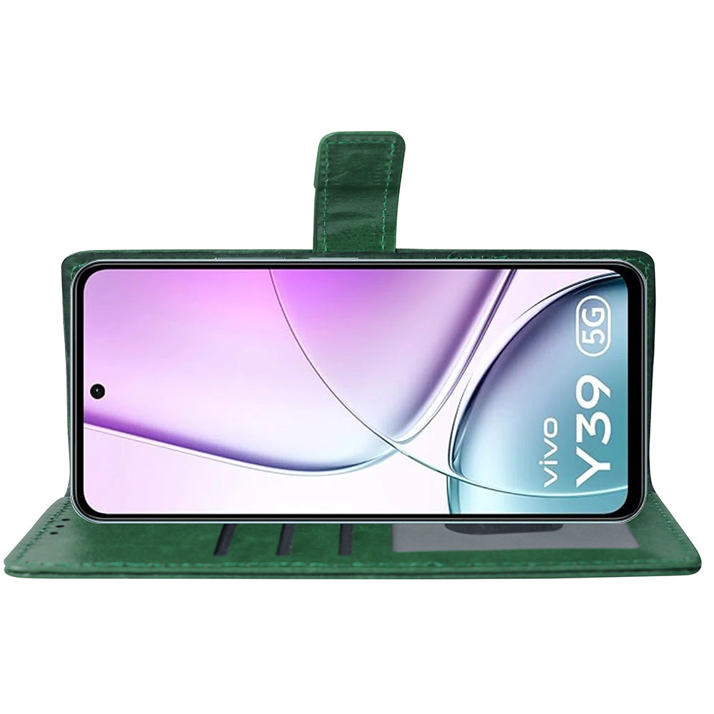 Premium Wallet Flip Cover for Vivo Y39 5G / Y300i 5G