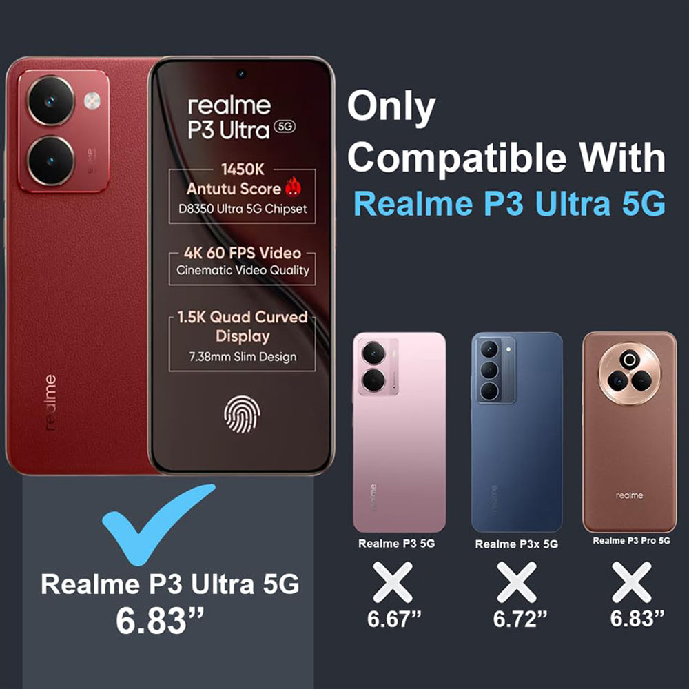 Premium Wallet Flip Cover for Realme P3 Ultra 5G