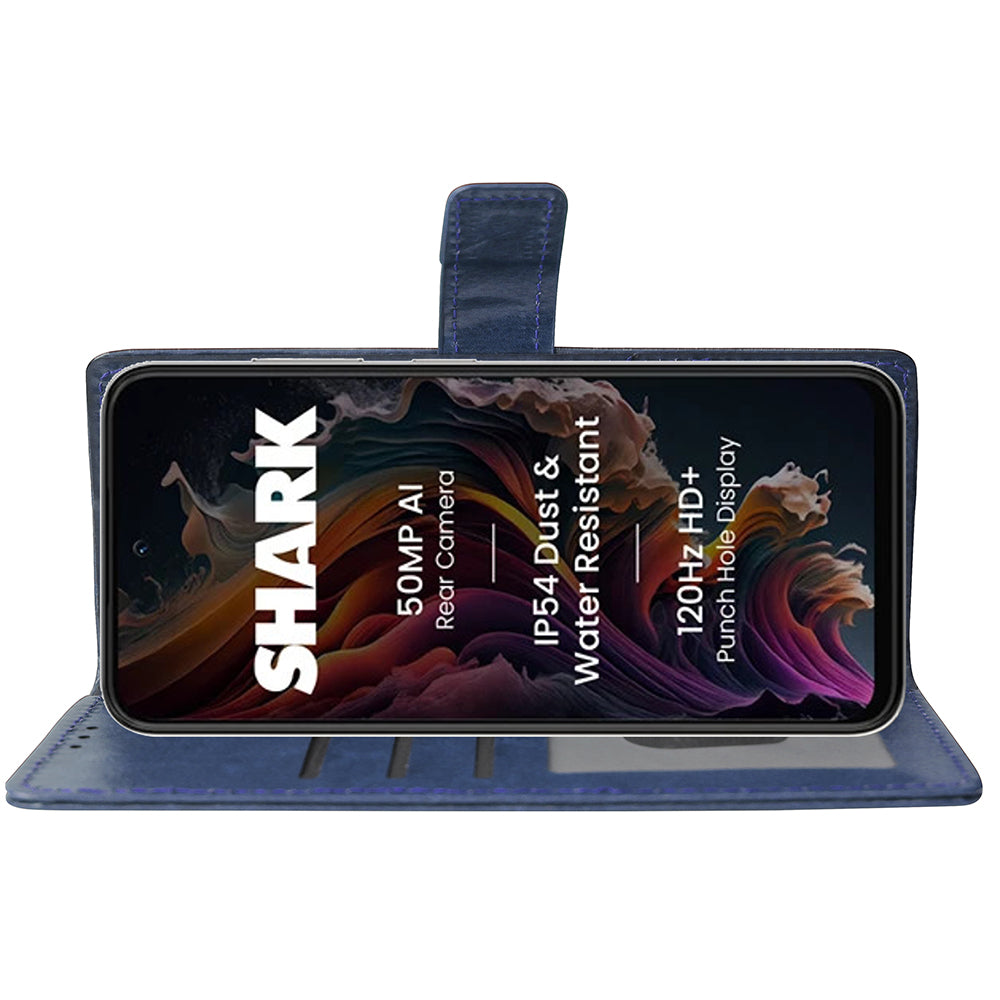 Premium Wallet Flip Cover for Lava Shark 4G