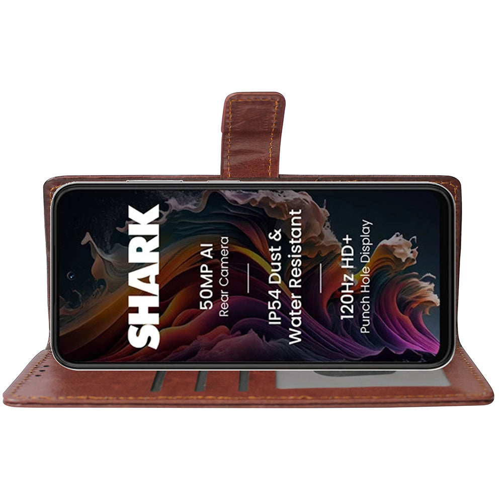 Premium Wallet Flip Cover for Lava Shark 4G