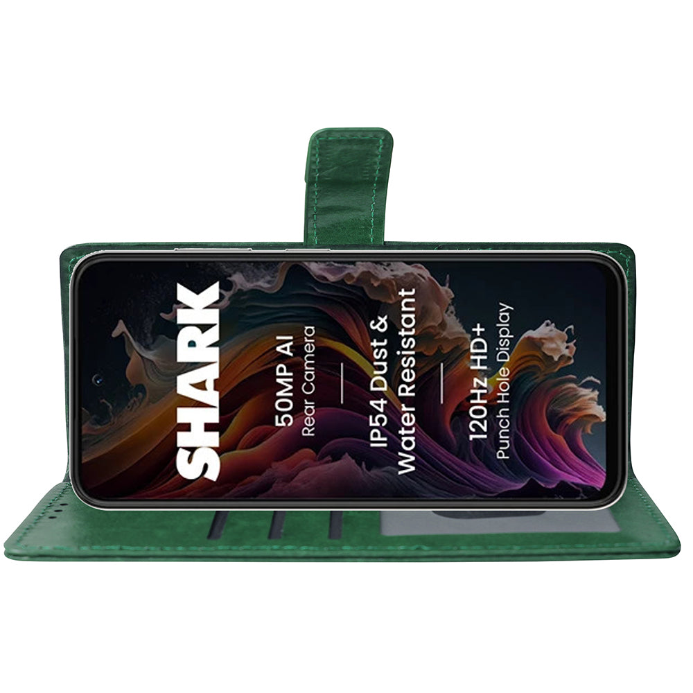 Premium Wallet Flip Cover for Lava Shark 4G